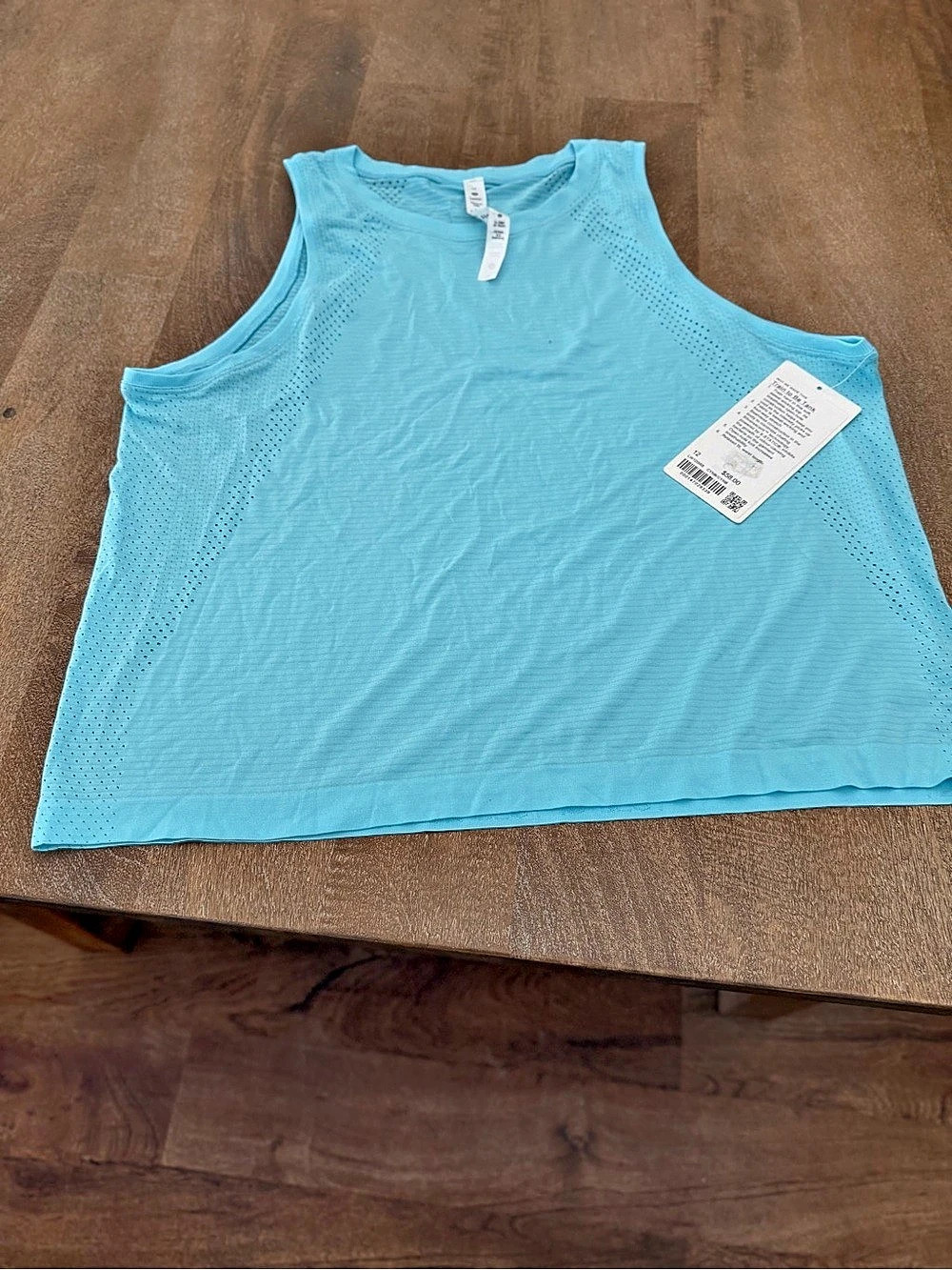 Lululemon Train to Be Tank Polyester Tank Top Blue